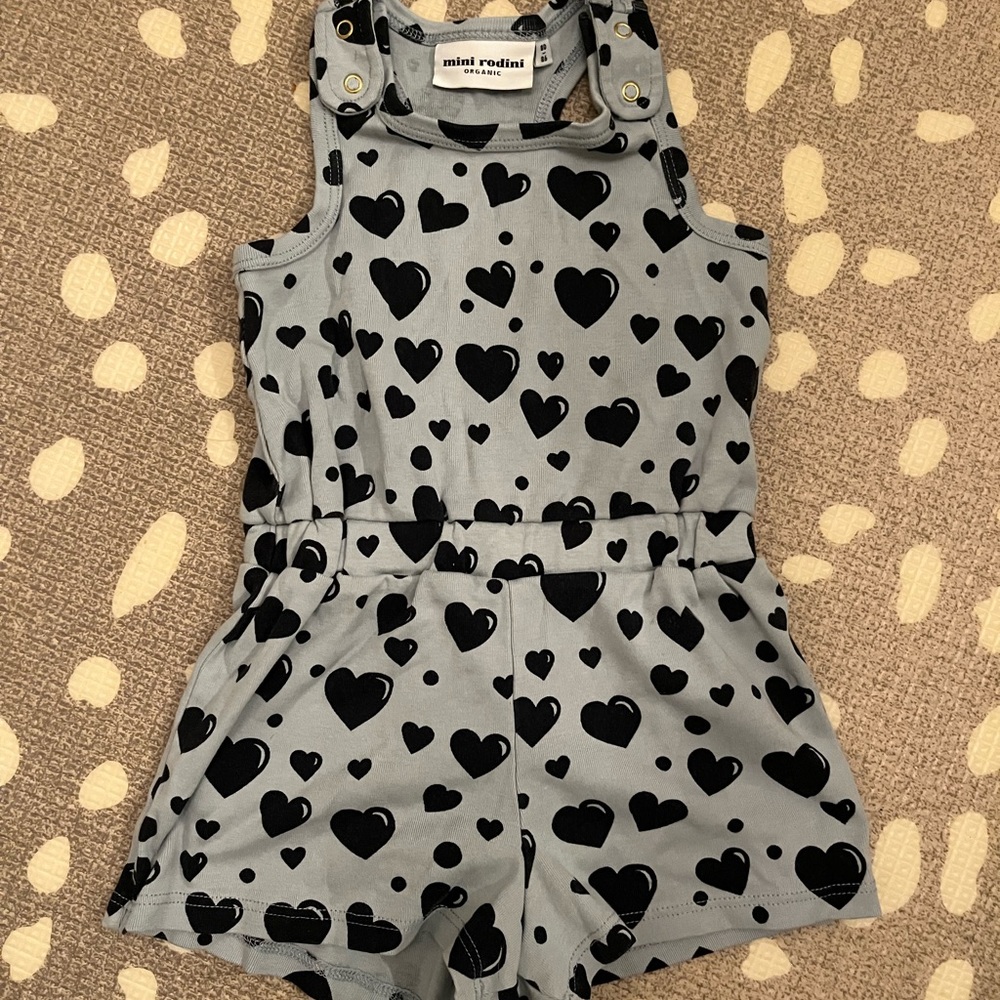 Mini Rodini Heart Print Outfit 80/86 9m-1.5